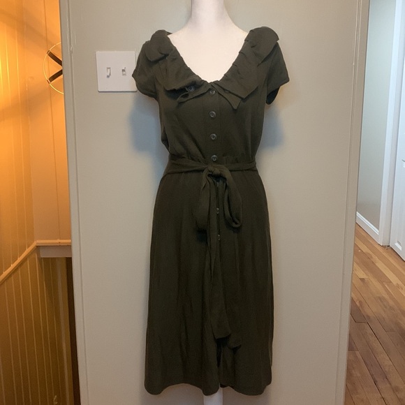 Anthropologie Sparrow Cashmere Blend Green Knit Sweater Dress NWT Size Small - Picture 2 of 9